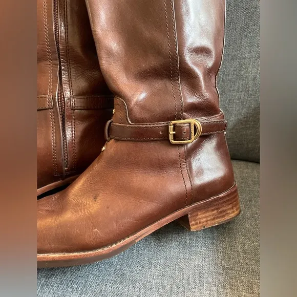 Tory Burch brown riding boots size 8