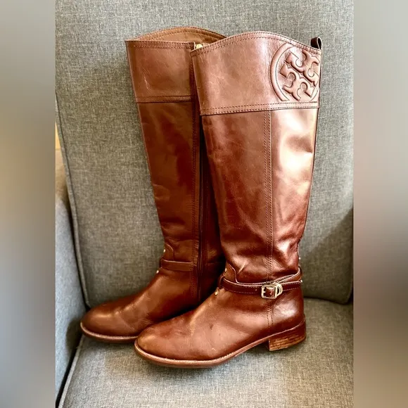 Tory Burch brown riding boots size 8