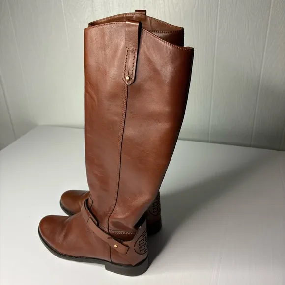 Tory Burch Colton Brown Leather brown riding boots size 7.5