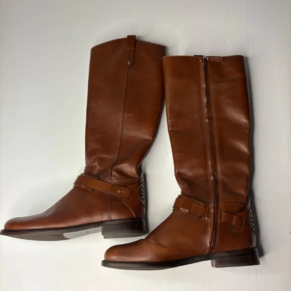 Tory Burch Colton Brown Leather brown riding boots size 7.5