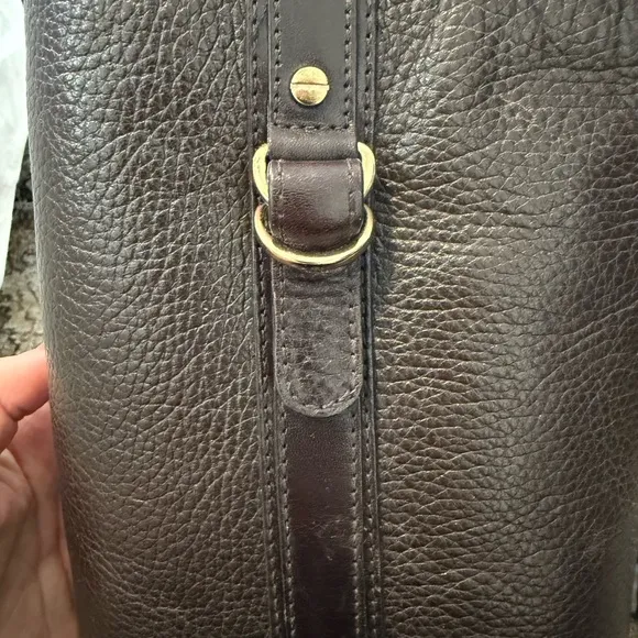 Tory Burch Elina Tall Leather Brown Belted Riding Boots Size 10