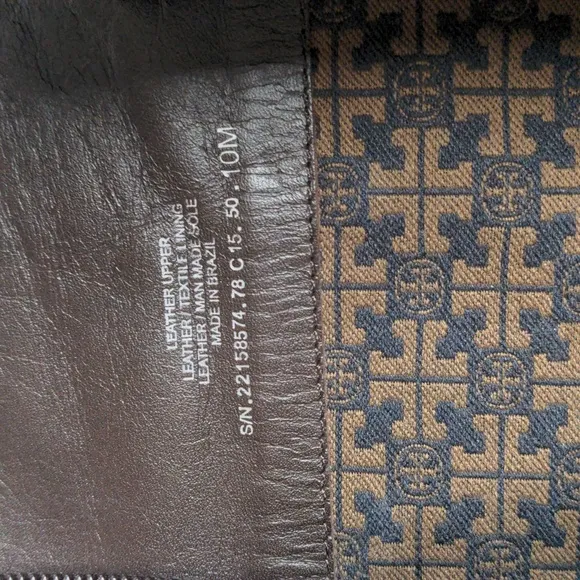 Tory Burch Joanna Brown Pebbled Leather Riding Boots Size 10M