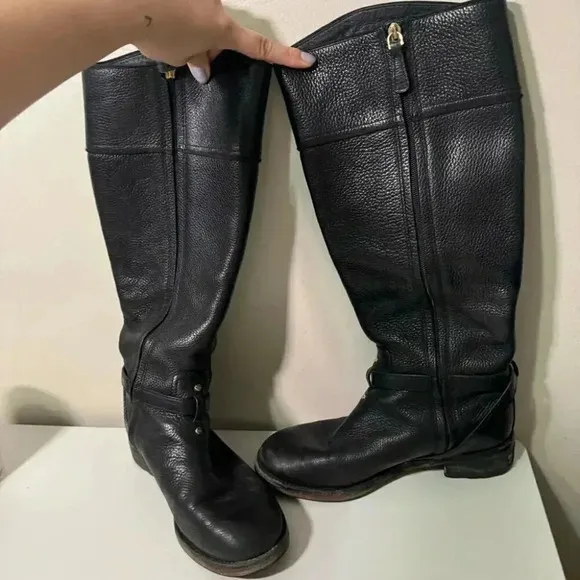 Tory Burch leather riding boots 8