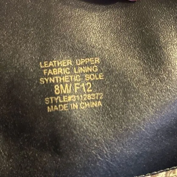Tory Burch Logo Riding Boots Black Pebbled Leather Size 8