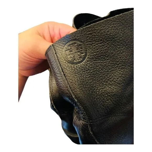 Tory Burch Siena Black soft Leather Ankle Boots Size 8 pull on booties designer