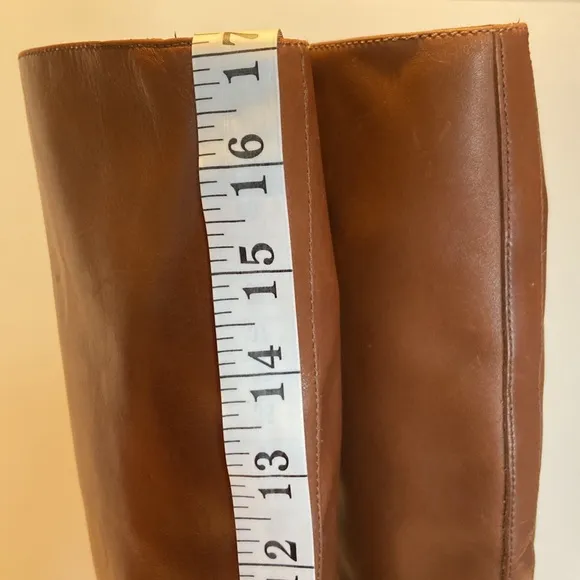 Tory Burch Sofia Buckle Brown Leather Riding Boots Size 6 1/2