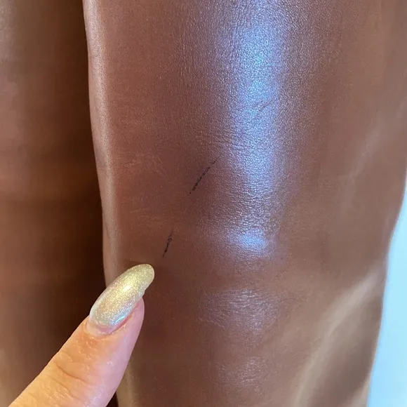 Tory Burch Sofia Buckle Brown Leather Riding Boots Size 6 1/2