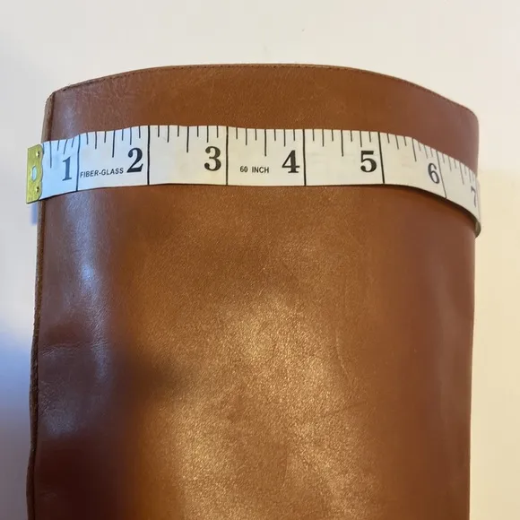 Tory Burch Sofia Buckle Brown Leather Riding Boots Size 6 1/2