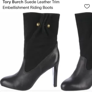 Tory Burch suade leather trimmed embellished riding boots