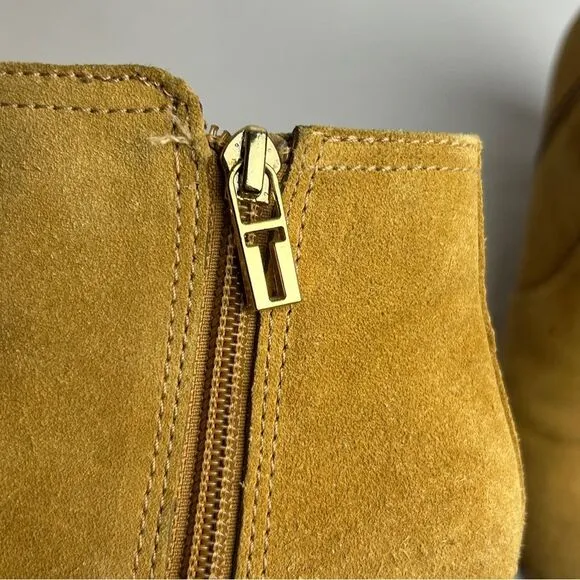 Tory Burch suede leather heeled boots size 7M