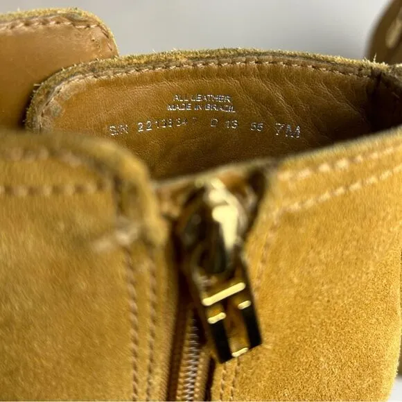 Tory Burch suede leather heeled boots size 7M