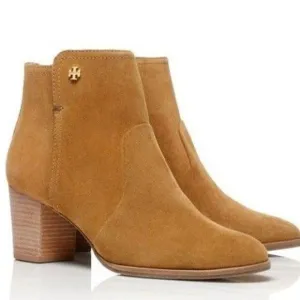 Tory Burch suede leather heeled boots size 7M