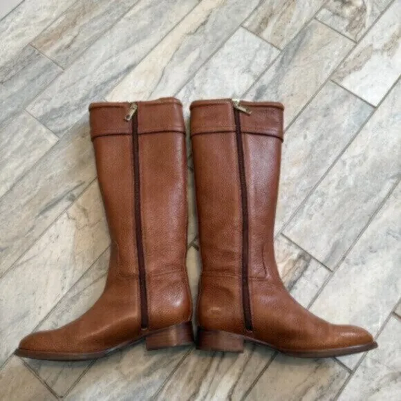 Tory Burch women's size 6 Selma brown leather riding boots MSRP $495