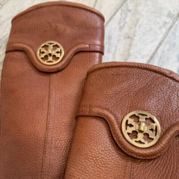 Tory Burch women's size 6 Selma brown leather riding boots MSRP $495