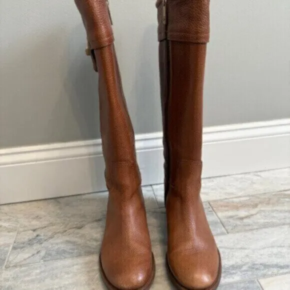 Tory Burch women's size 6 Selma brown leather riding boots MSRP $495