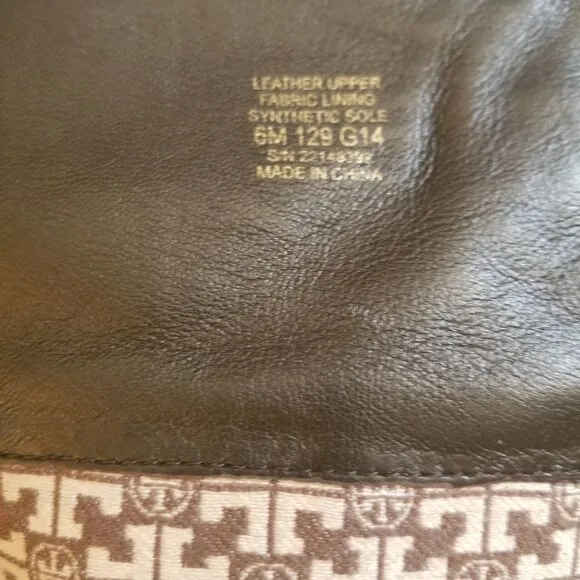 Tory Burch dark brown leather riding boots