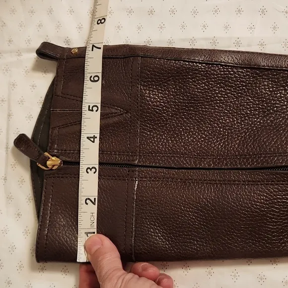 Tory Burch dark brown leather riding boots