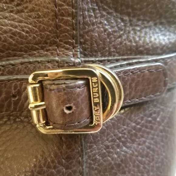 Tory Burch dark brown leather riding boots
