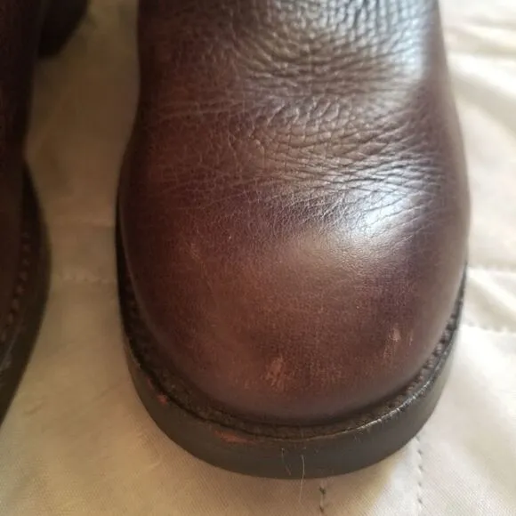 Tory Burch dark brown leather riding boots
