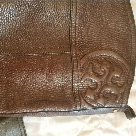 Tory Burch dark brown leather riding boots