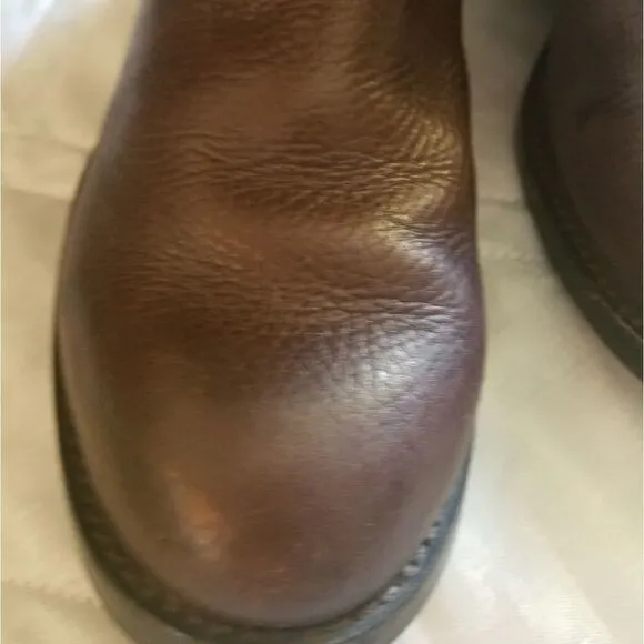Tory Burch dark brown leather riding boots