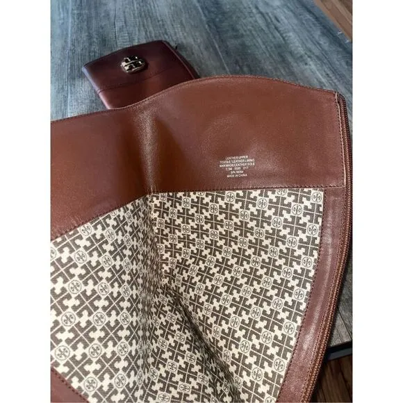 Tory Burch Brown Adeline Leather Riding Boots Women's 7.5