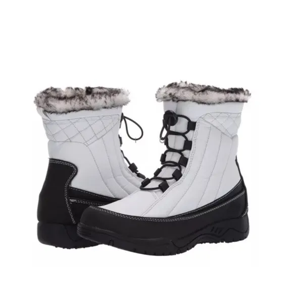 totes Women's Cold Weather Lace-Up &amp; Zipper Barbara Waterproof Winter Boots 7M