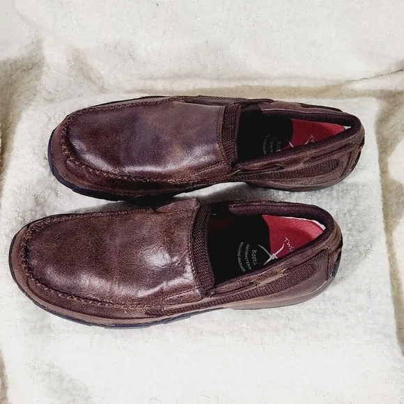 Twisted X Men's Casuals - Driving Moc Slip One Brown Side 9 M