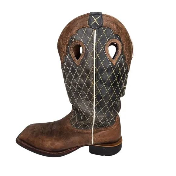 Twisted X Rough Stock Cowboy Boots, Barn Boots, Distressed Western Square Toe