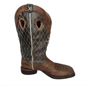 Twisted X Rough Stock Cowboy Boots, Barn Boots, Distressed Western Square Toe