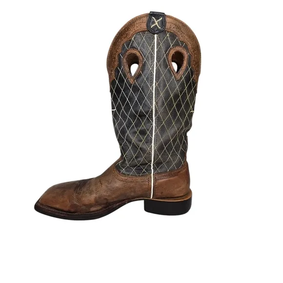 Twisted X Rough Stock Cowboy Boots, Barn Boots, Distressed Western Square Toe