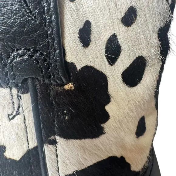 Twisted X Womens Black White Hair on Hide Cowboy Western Fashion Boots 8 Read