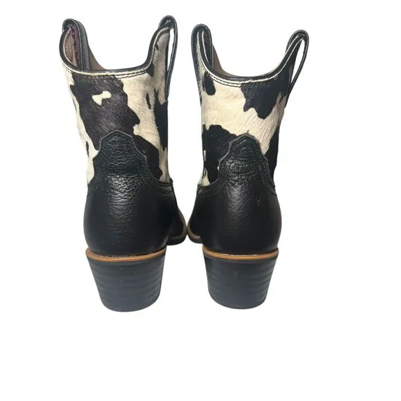 Twisted X Womens Black White Hair on Hide Cowboy Western Fashion Boots 8 Read