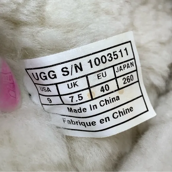 Ugg 1003511 Women’s White Iridescent Sparkle Sequins Classic Boots Size 9