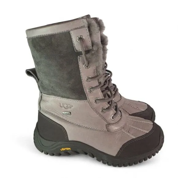 UGG Adirondack II Round Toe Waterproof Winter Boots Grey 3052 Women's 6