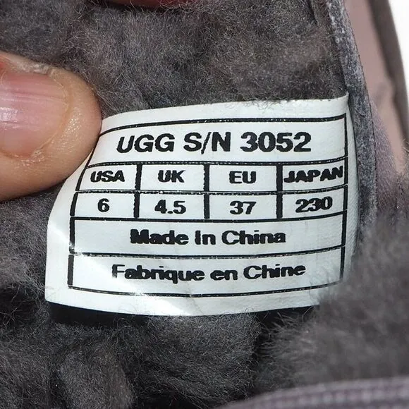 UGG Adirondack II Round Toe Waterproof Winter Boots Grey 3052 Women's 6