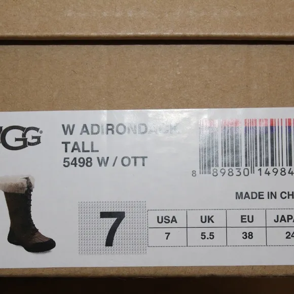 UGG ADIRONDACK TALL LEATHER WATERPROOF‎ BOOTS