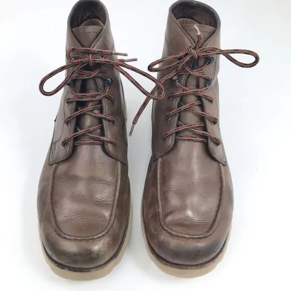 UGG Agnar Brown Leather Lace Up Casual Waterproof Ankle Boots