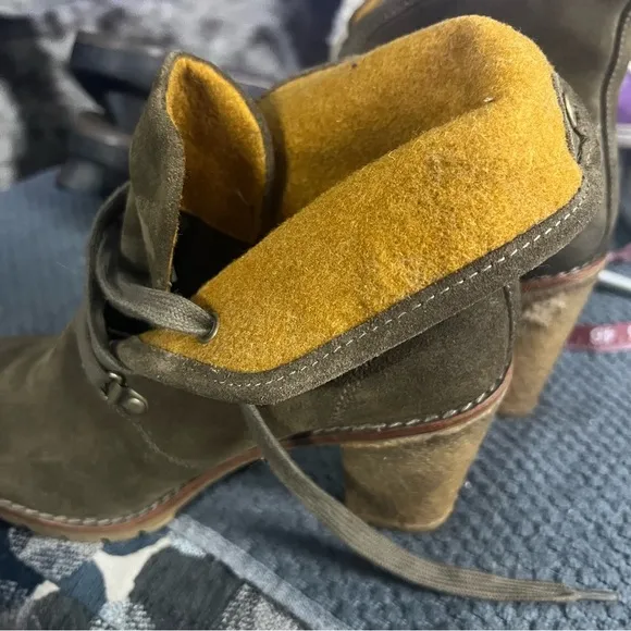 UGG Australia Calynda Olive Suede Ankle Boots