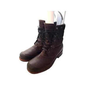 UGG Australia Hamric Mens 13 Brown Leather Lace Puffer Waterproof Boots 1002073