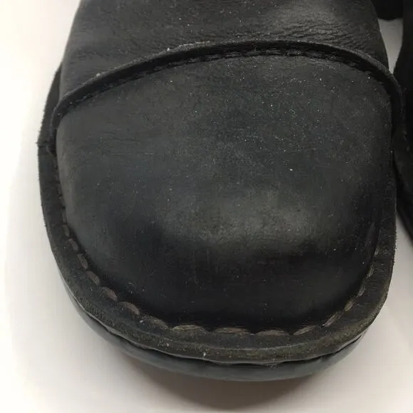 UGG Australia Lancing Black Leather Sherpa Lined Mid Ankle Moto Boots Sz 12