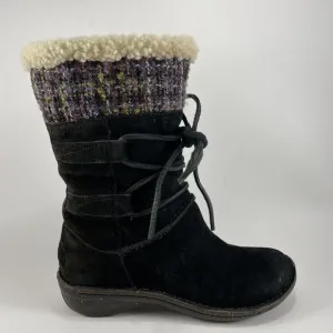Ugg Australia Tanasa Boots Suede Womens 7 Sherpa Lined Sheepskin 1001668 Pull On