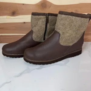 UGG Bayson Leather Wool Fleece Lined Waterproof Side-Zip Boots Women's Size 6