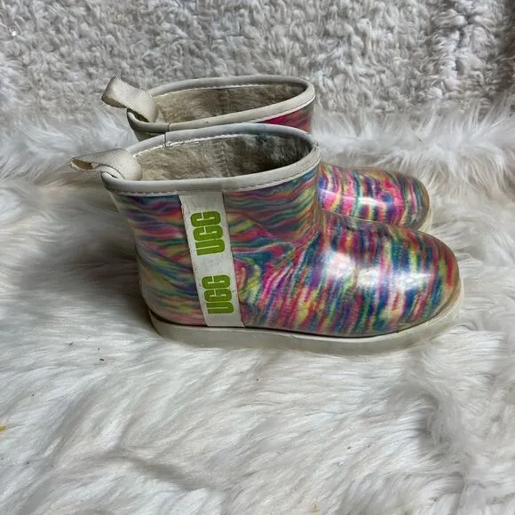 UGG Big Kids Classic Clear Mini Pixelate Boot Multi marble Color Boot girl SZ4.5