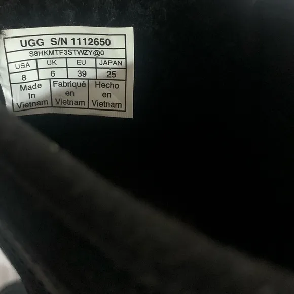 UGG Black Snow Winter Boots Women 8