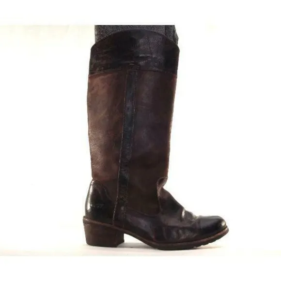 UGG BOOTS CASSIS western boots leather brown 6