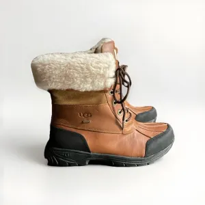 UGG Butte Worchester Brown Leather Waterproof Vibram Boots Men 10M US/43EU 5521