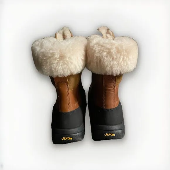 UGG Butte Worchester Brown Leather Waterproof Vibram Boots Men 10M US/43EU 5521