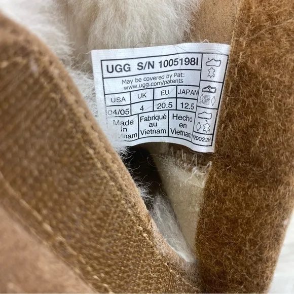UGG CADEN  SUEDE CHESTNUT BOOTS SIZE 04/05