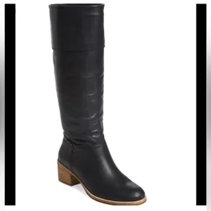 UGG Carlin Tall Black leather Riding boots 8